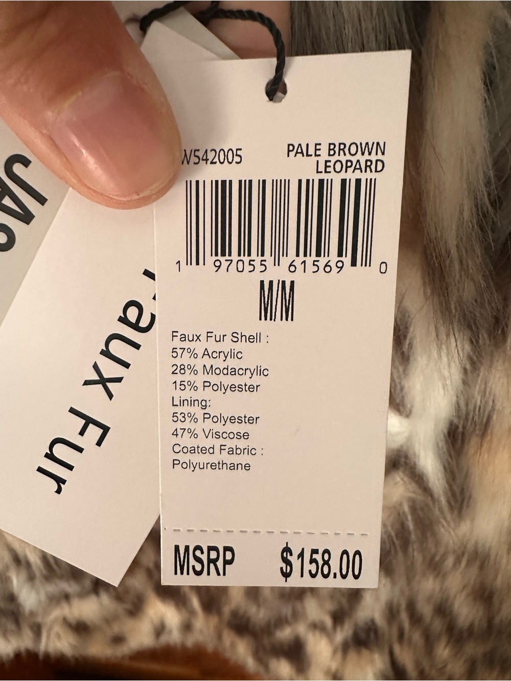 NWT Jason Wu Leopard-Print faux fur &faux leather jacket - Picture 10 of 13